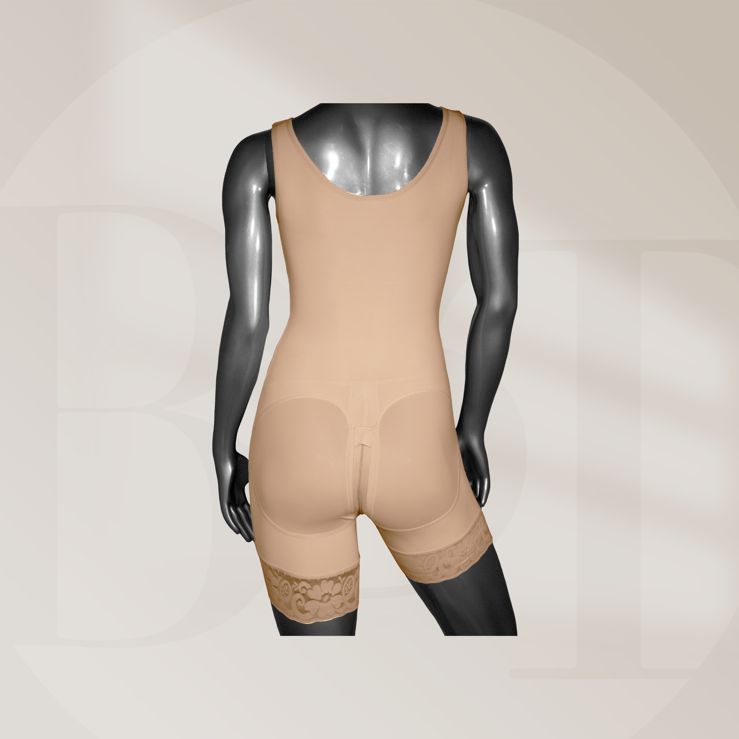 High Waist Compression Girdle Above Knee - Hook and Eye with Zipper, B -  Frank Stubbs Company Inc.